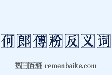 何郎傅粉反义词是什么意思的图片